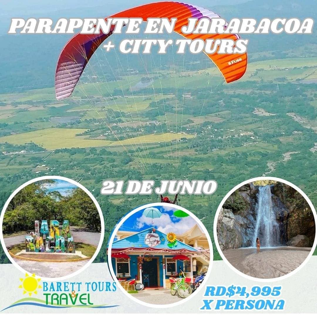 PARAPENTE MÁS SALTO BAIGUATE  - Tours en República Dominicana - Descubre RD - Imagen 1